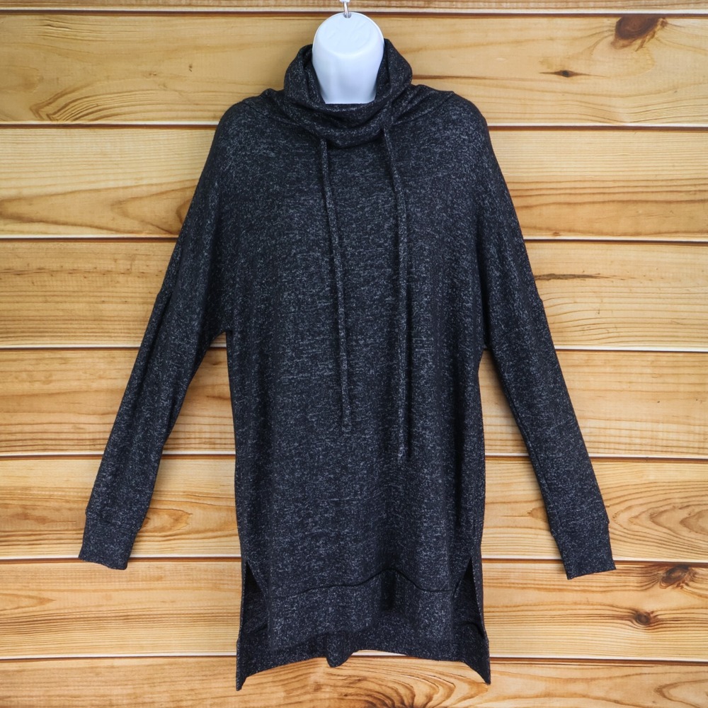 Zenana Outfitters Tunic Sweater Womens Size M Gray Heathered Rayon Blend